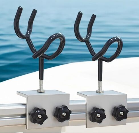 2 PCS Boat Fishing Rod Holders ，PVC Coated Steel, 90 Degree Boat Gunnet Track System BracketYacht Fishing Gear in Saudi Arabia