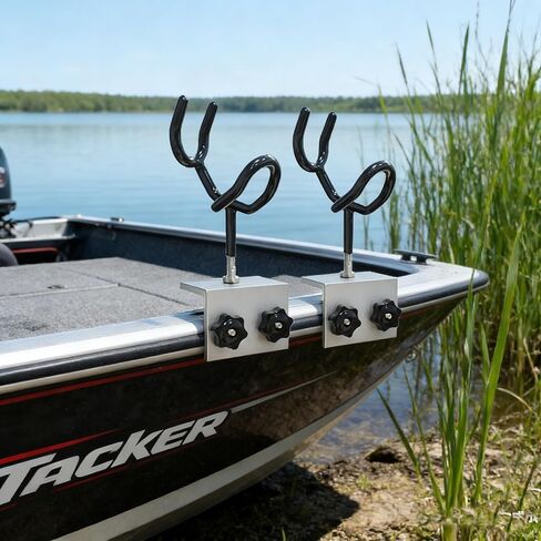 2 PCS Boat Fishing Rod Holders ，PVC Coated Steel, 90 Degree Boat Gunnet Track System BracketYacht Fishing Gear in Saudi Arabia