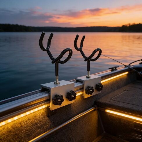 2 PCS Boat Fishing Rod Holders ，PVC Coated Steel, 90 Degree Boat Gunnet Track System BracketYacht Fishing Gear in Saudi Arabia