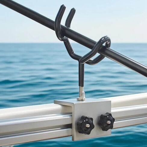 2 PCS Boat Fishing Rod Holders ，PVC Coated Steel, 90 Degree Boat Gunnet Track System BracketYacht Fishing Gear in Saudi Arabia
