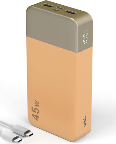 NOBIS Portable Charger,20000mAh 45W Power Bank Fast Charging, Battery Pack with 2 USB-C (in/Out) & 2 USB-A, Digital Display & Small Current Mode, Compatible with Phone 17 S25 Tablet in Kuwait