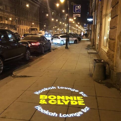 110W GOBO Projector Custom Logo Led Light HD Image for Business Indoor Outdoor Ip67 Waterproof Rotating Advertising Projection Light for Floor Wedding (White) in Kuwait