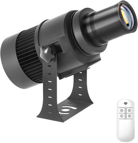 60W GOBO Projector Custom Logo Led Light HD Image for Business Indoor Outdoor Ip67 Waterproof Rotating Advertising Projection Light for Floor Wedding (Black) in Saudi Arabia
