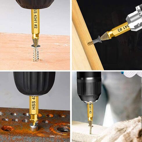 16pcs مجموعة مرنة-bit-bit-pit-extension ، تشمل 2pcs سد hex shank 105 ° مرفق الحفر الأيمن ، محول المقبس القابل للتدوير 3pcs ، 10pcs قطع مفك البراغي القصيرة و 90 درجة باتي in Kuwait