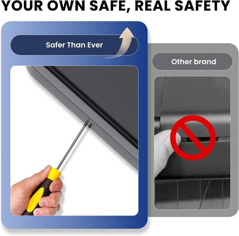 Heavy Duty Steel Portable Gun Safe for Pistols and Valuables - Travel Handgun Lock Box for Car Under Seat and Nightstand - Anti Pry Firearm Safety Case with Security Cable and Foam Padding - Black in Saudi Arabia