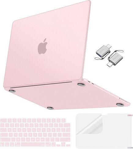 حافظة MOSISO ذات لمسة نهائية غير لامعة متوافقة مع جهاز MacBook Neo مقاس 13 بوصة إصدار 2026 موديل A3404، مجموعة 4 في 1، غطاء حماية صلب مقاوم للخدوش وبصمات الأصابع، نيلي شفاف in Kuwait
