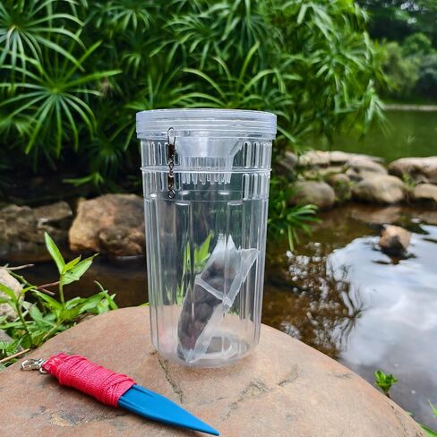 Portable and Hard Plastic Aquarium Minnow&Small Fish Trap for Aquarium Children Fishing Outdoors,Durable Container Bait Trap Suitable for Fishing,Crab,Shrimp,Turtle in Saudi Arabia