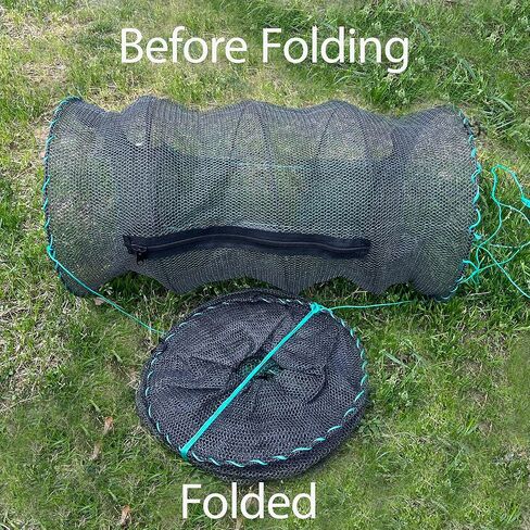 2 Pcs Fishing Bait Trap,Foldable Minnow Trap,Crab Trap,Fishing Net,Bait Cage for Crabs Minnow Lobster Shrimp Crawfish in Saudi Arabia