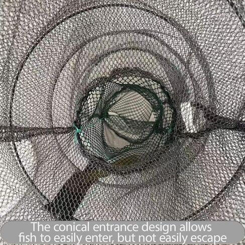 2 Pcs Fishing Bait Trap,Foldable Minnow Trap,Crab Trap,Fishing Net,Bait Cage for Crabs Minnow Lobster Shrimp Crawfish in Saudi Arabia