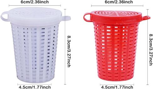 10-Pack Large Plastic Fishing Bait Cage Traps with Feeder Holder Box, Basket & Barrel Case - Bait Keeper for Shrimp, Earthworm, Crab, Minnow, Crawfish, Carp, Catfish in Cast Nets & Tackle Kit in Saudi Arabia