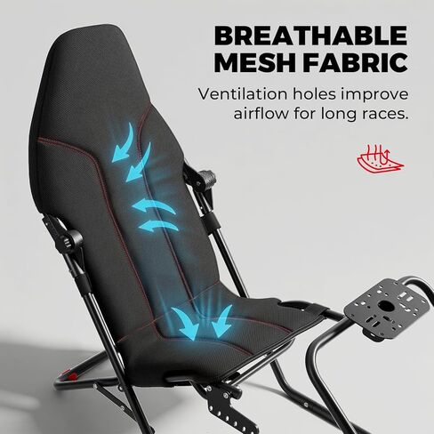 RACGTING Racing Simulator Cockpit - قمرة قيادة Sim Racing قابلة للتعديل مع مقعد متوافق مع Logitech G920 G29 G923، Thrustmaster T248 T300 T150 TX، لأجهزة Xbox PS5 PS4 PC، يناسب Fanatec DD1/DD2 in Kuwait