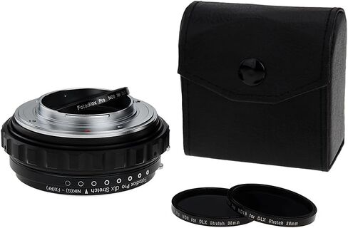 محول تركيب عدسة ممتدة من Fotodiox DLX - متوافق مع عدسة Nikon Nikkor F Mount G-Type D/SLR لجسم الكاميرا بدون مرآة من سلسلة Fuji X مع فلاتر هيليكويد وتركيز ماكرو ومرشحات مغناطيسية in Kuwait