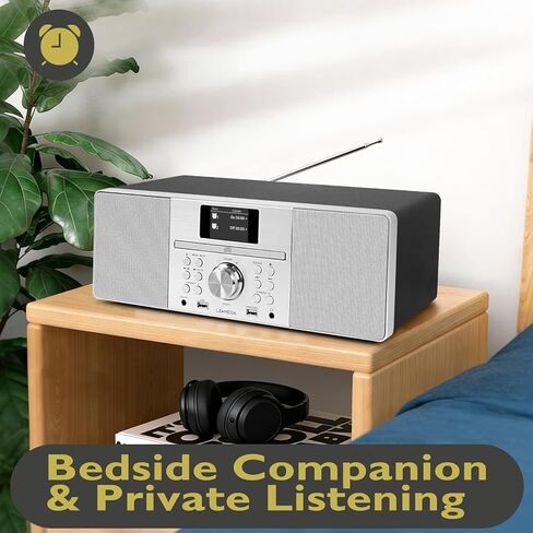 مشغل أقراص مضغوطة LEMEGA MSY1+ مع راديو FM، وبث بلوتوث، ونظام هاي فاي ستيريو 80 وات، وشاشة ملونة كاملة، و30 إعدادًا مسبقًا، وجهاز تحكم عن بعد، وخزانة خشبية صوتية - أسود in Kuwait