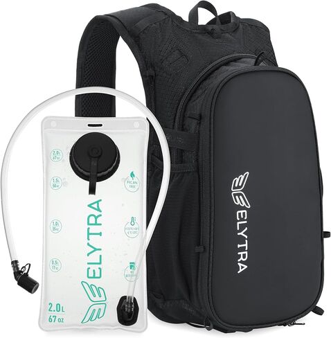 ELYTRA Air Hydration Pack with 2L Bladder, Magnetic Tube Clip | Customizable Rave & Festival Backpack | Lightweight Hydration Backpack for Hiking, Running, Biking & Outdoor Adventures in Saudi Arabia