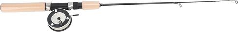 Focket Ice Fishing Rod Reel Combo, 29.5in Telescopic Fishing Pole, Collapsible Travel Rod with Fiberglass Material and Metal Reel for Walleye Perch Panfish in Saudi Arabia