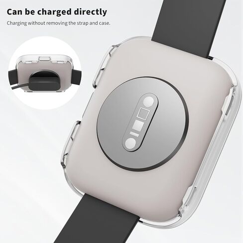 2-Pack Rc-Z Screen Protector Case for Garmin Venu X1 Smartwatch, Hard PC Bumper Built-in Tempered Glass Film Face Cover Replacement Accessories for Women Men, Clear in Kuwait