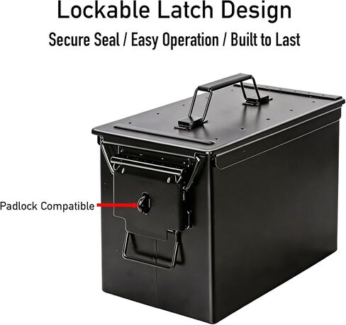 RC Car Battery Storage Box, Fire-Resistant Waterproof Airtight Metal Ammo Can with Lockable Buckle, Steel Case for Lithium Batteries, LiPo Packs, Ammo & Valuables in Saudi Arabia