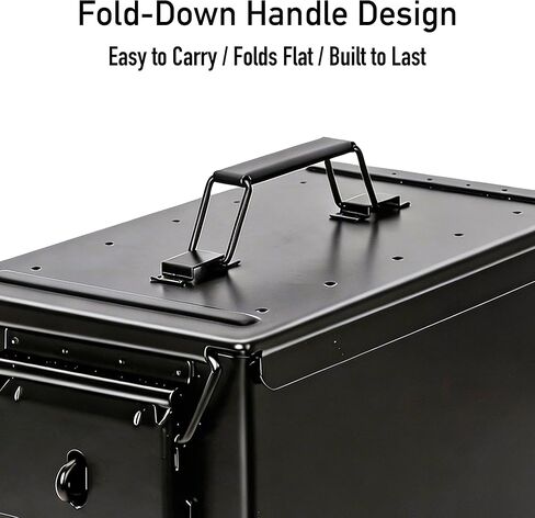 RC Car Battery Storage Box, Fire-Resistant Waterproof Airtight Metal Ammo Can with Lockable Buckle, Steel Case for Lithium Batteries, LiPo Packs, Ammo & Valuables in Saudi Arabia