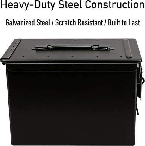 RC Car Battery Storage Box, Fire-Resistant Waterproof Airtight Metal Ammo Can with Lockable Buckle, Steel Case for Lithium Batteries, LiPo Packs, Ammo & Valuables in Saudi Arabia