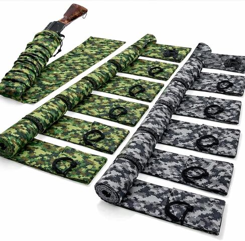 12 حزمة من جوارب Camo Gun مقاس 54 بوصة (تمويه أخضر ورمادي) - أغطية بنادق وبنادق مقاومة للصدأ معالجة بالسيليكون، وأكمام محبوكة قابلة للتمدد للتخزين الآمن - Karagada in Saudi Arabia
