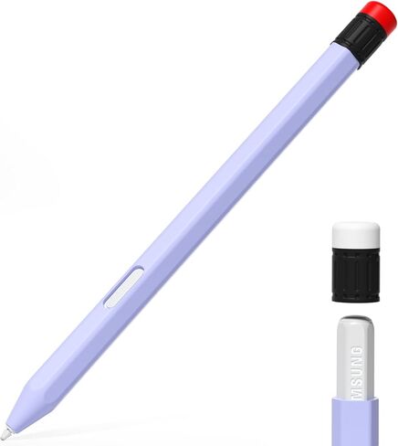 AZF متوافق مع حافظة أقلام Samsung Galaxy Tab S Pen S11/S11 Ultra S، حافظة واقية من السيليكون بتصميم كلاسيكي، مضادة للانزلاق، مقاومة للسقوط، قبضة مريحة تدعم الشحن المغناطيسي. (أصفر) in Kuwait