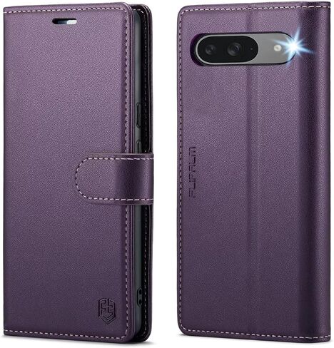 FLIPALM Wallet Case for Google Pixel 10 5G/Pixel 10 Pro, RFID Blocking Credit Card Holder, PU Leather Folio Flip Kickstand Protective Shockproof Cover (Deep Purple) in Saudi Arabia