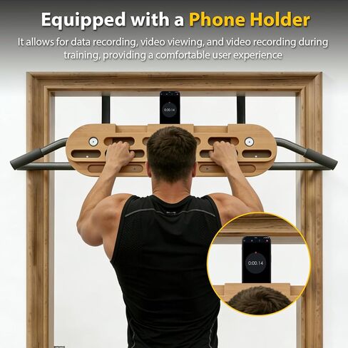 2 in 1 Hang Board Rock Climbing Hangboard with Door Way Pull Up Bar, Multifunctional, Fit for Rock Climbing Training & Pull-Ups, Including Jugs, Pinches, Pockets, Edges & Slopes in Saudi Arabia