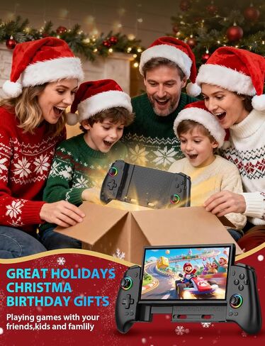 وحدة تحكم التبديل اللاسلكية Fasceote لجهاز Nintendo Switch/OLED/Switch 2، وحدات تحكم احترافية قابلة لإعادة الشحن مع 15 لونًا خفيفًا، تحكم محمول من قطعة واحدة قابل للسحب مع عصا التحكم بتأثير القاعة، توربو، اهتزاز مزدوج in Saudi Arabia