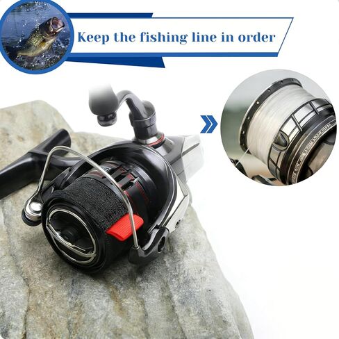 8 Pcs Fishing Spinning Reel Cover Spool Belt Fishing Reel Protection Accessories in Saudi Arabia