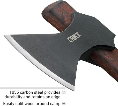 CRKT Freya Axe: Two Handed Outdoor Axe, Forged 1055 Carbon Steel Blade, Hickory Handle 2749 in Saudi Arabia