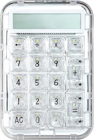 CoolKiller CK21 Mechanical Number Pad with Calculator, 2-in-1 Wired Numeric Keypad, Hot-Swappable 18 Keys, Transparent Backlit Numpad, Rechargeable for Laptop, PC, Desktop (Ice Blade Linear Switch) in Saudi Arabia