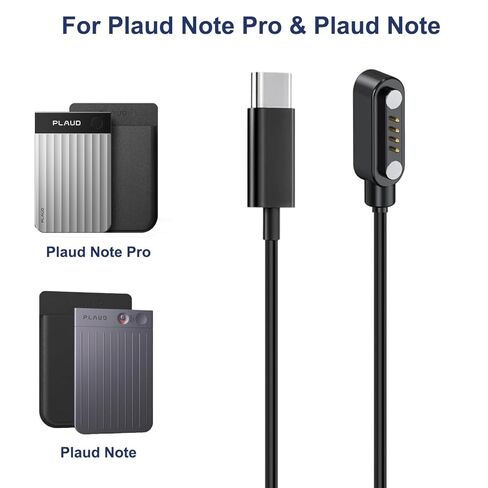 شاحن لجهاز تسجيل الصوت PLAUD Note Pro AI، كابل شحن USB مغناطيسي لجهاز PLAUD Note (2 قدم/60 سم) in Saudi Arabia