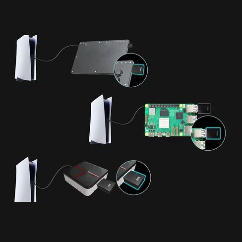 USB Wireless Controller Adapter, Game Adapter Converter Controller, High Accuracy Low Latency Experience, Plug and Play, for Portable Wireless Game in Saudi Arabia