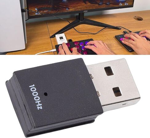 USB Wireless Controller Adapter, Game Adapter Converter Controller, High Accuracy Low Latency Experience, Plug and Play, for Portable Wireless Game in Saudi Arabia