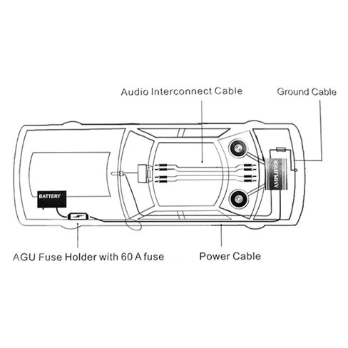 مضخم الصوت مكبر للصوت الأسلاك الصمامات حامل كابل مكبرات الصوت مجموعة الأسلاك تعديل جزء 8GA 60AMP سيارة مكبر للصوت كابل السيارة تعزيز الصوت in Kuwait
