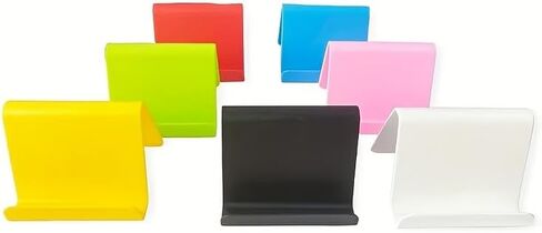 7-Piece Bohemian Style Phone Stand Set - Non-Slip PVC Tablet Holder for Home, Office & School, Easy Wall Mount Includes Black, White, Green, Red, Orange | Phone & Tablet Accessories in Saudi Arabia
