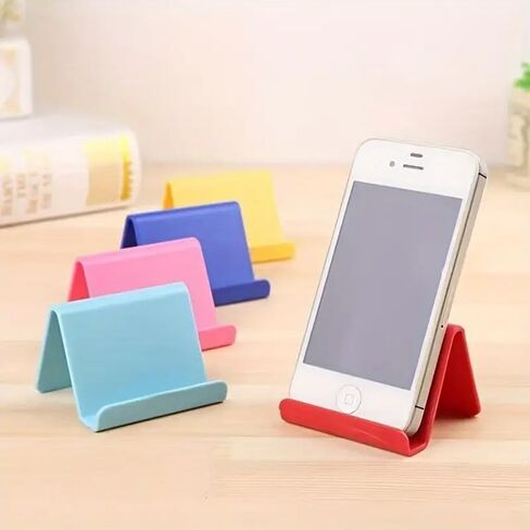 7-Piece Bohemian Style Phone Stand Set - Non-Slip PVC Tablet Holder for Home, Office & School, Easy Wall Mount Includes Black, White, Green, Red, Orange | Phone & Tablet Accessories in Saudi Arabia