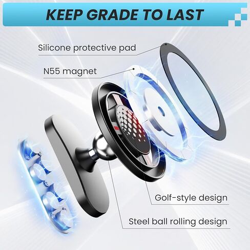 Dual Magnetic Phone Holder for Gym, MagSafe Fitness Mount for iPhone 12-17, Magnet Workout Phone Mount for Squat Rack Treadmill Peloton, Gym Accessories for Men Women, Aluminum Alloy 360° Rotation in Saudi Arabia