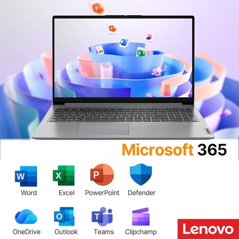 Lenovo IdeaPad FHD Business Laptop | Microsoft Office 365 | 15.6" FHD Anti-Glare Display | 128GB Storage | Intel 4-core CPU | Type-C | Copilot AI | HDMI | 10HR Battery | Windows 11 w/Cooler in Saudi Arabia