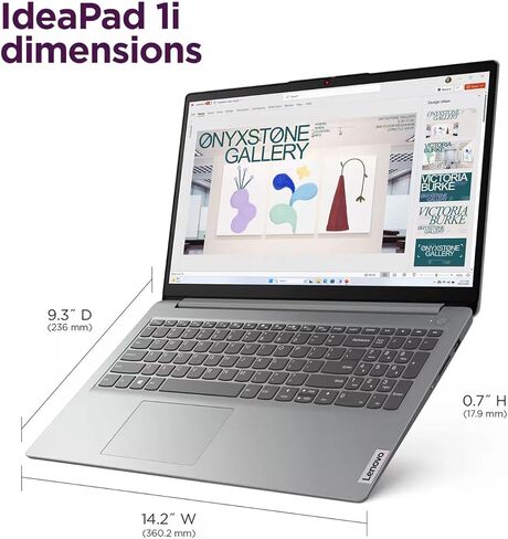 Lenovo IdeaPad FHD Business Laptop | Microsoft Office 365 | 15.6" FHD Anti-Glare Display | 128GB Storage | Intel 4-core CPU | Type-C | Copilot AI | HDMI | 10HR Battery | Windows 11 w/Cooler in Saudi Arabia