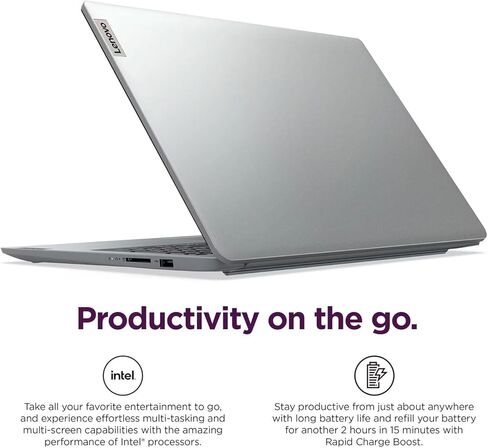 Lenovo IdeaPad FHD Business Laptop | Microsoft Office 365 | 15.6" FHD Anti-Glare Display | 128GB Storage | Intel 4-core CPU | Type-C | Copilot AI | HDMI | 10HR Battery | Windows 11 w/Cooler in Saudi Arabia