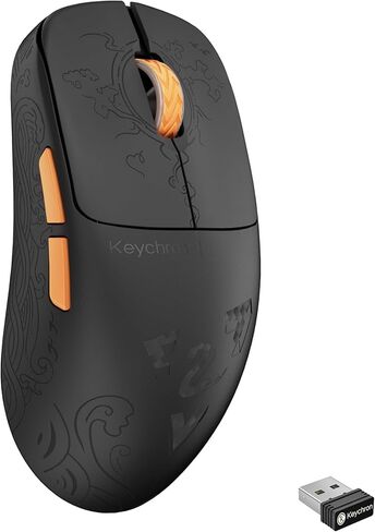 Keychron G3 8K Wireless Gaming Mouse, 30000 DPI- PAW 3950 Sensor, 47±3g Ultra-Lightweight, Wired/BT/2.4GHz, 160Hr Battery Life, 5 Programmable Buttons, Windows/Mac/Linux - Frosted Gray in Saudi Arabia