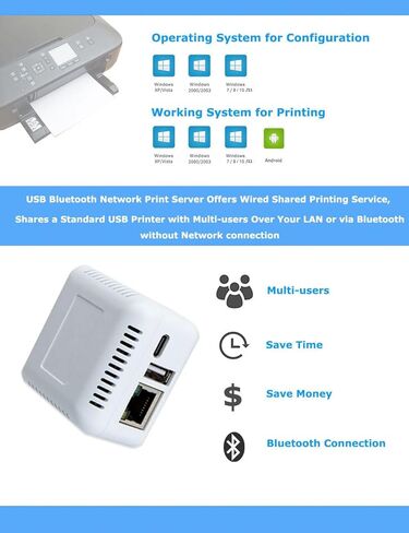 Blue TH Network Print Server Transforms USB Printer into a Wireless Printing Solution in Saudi Arabia