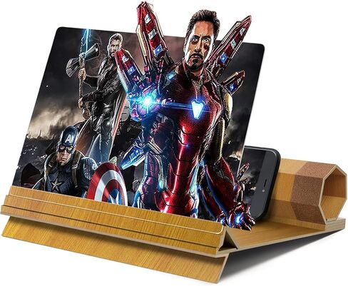 18‘’ Screen Magnifier for Smartphone, Mobile Phone 3D Magnifier Screen Expanders for Movies and Gaming Foldable Phone Stand with Screen Amplifier B1 Beige in Saudi Arabia