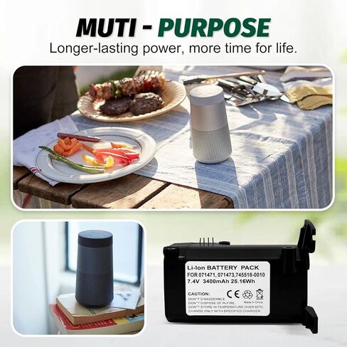 استبدال بطارية Bose 071471، 071473، 745518-0010، إلخ. متوافق مع مكبر صوت بلوتوث محمول Bose Soundlink Revolve 739523-1110، 739523-1310، إلخ. in Saudi Arabia