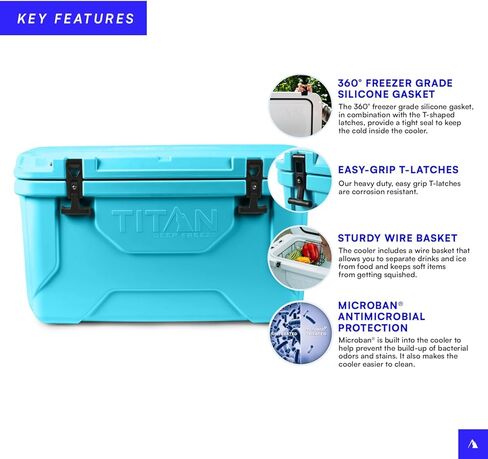 Titan Hard Ice Chest Cooler Roto Cooler with Microban Protection and Deep Freeze Insulation in Saudi Arabia