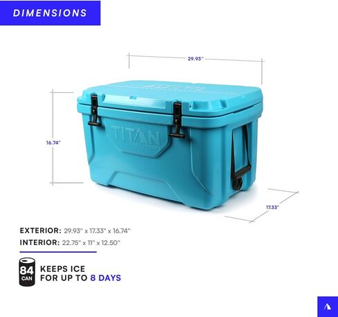 Titan Hard Ice Chest Cooler Roto Cooler with Microban Protection and Deep Freeze Insulation in Saudi Arabia