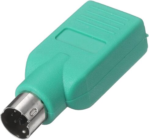 4 قطع محول USB إلى PS/2، محول محول USB بلاستيكي أنثى إلى PS/2 ذكر للماوس السلكي/لوحة المفاتيح/ملحقات أجهزة الكمبيوتر، أخضر in Saudi Arabia