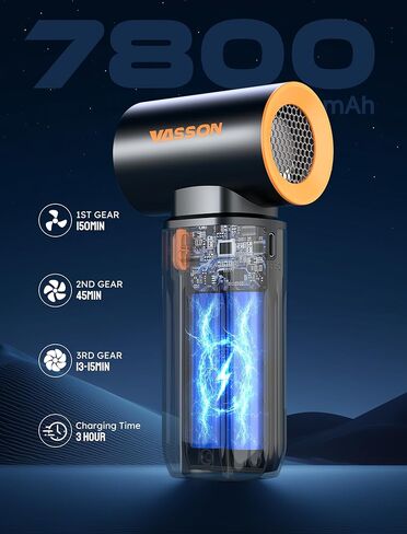Compressed Air Duster, 260000RPM Cordless Electric Air Blower with Brushless Motor, 3-Speed Adjustable & Rechargeable – Powerful Dust Cleaner for Keyboard, Computer, Car, Outdoor, Air Bed in Saudi Arabia