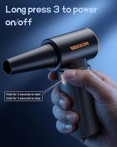 Compressed Air Duster, 260000RPM Cordless Electric Air Blower with Brushless Motor, 3-Speed Adjustable & Rechargeable – Powerful Dust Cleaner for Keyboard, Computer, Car, Outdoor, Air Bed in Saudi Arabia